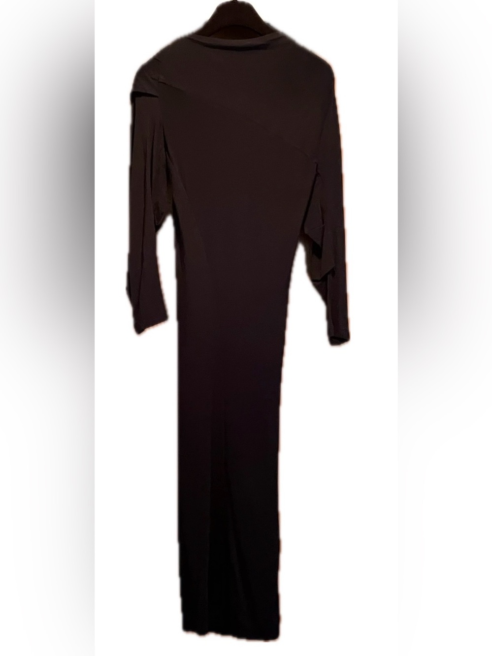 Donna Karan Black Long Sleeve Bodycon Midi Dress Sz 6